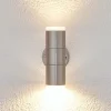Lindby Applique d'extérieur Delina en inox^ Appliques Murales Extérieures