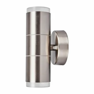 Lindby Applique d'extérieur Delina en inox^ Appliques Murales Extérieures