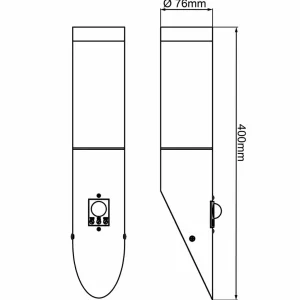 Brilliant Applique d'extérieur Dody Sensor, noir, métal, plastique^ Appliques D'Extérieur Avec Détecteur
