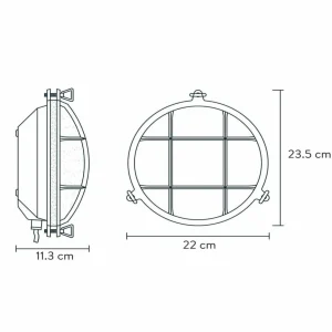 Lucide Applique d'extérieur Dudley, plat/rond, laiton^ Appliques Murales Extérieures