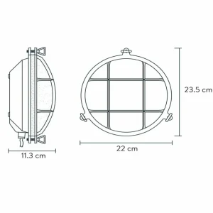 Lucide Applique d'extérieur Dudley, plat/rond, noir^ Appliques Murales Extérieures