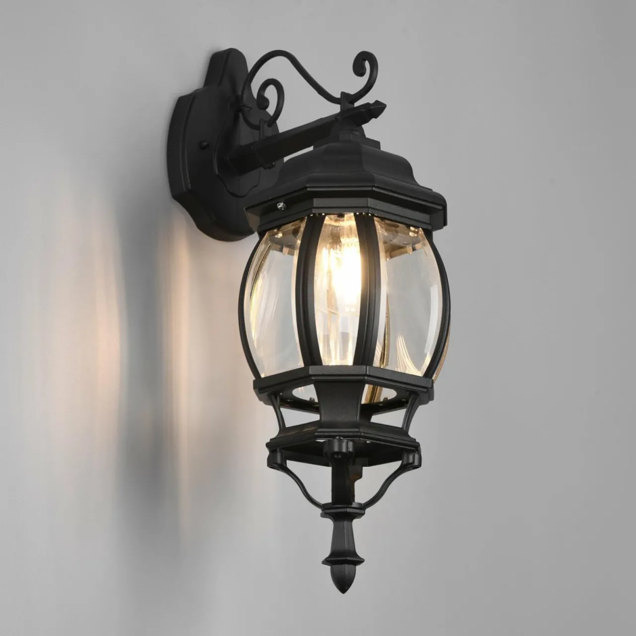 applique_dextrieur_elvo_douille_en_bas_noir_mat_3.webp Trio Lighting Applique d'extérieur Elvo, douille en bas, noir mat^ Luminaires De Terrasse