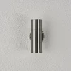 Lindby Applique d'extérieur Hakan en inox à 2 lampes^ Appliques Murales Extérieures