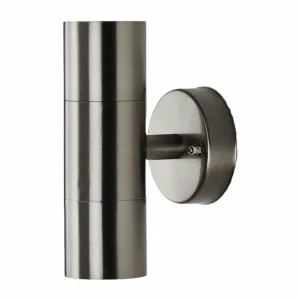 Lindby Applique d'extérieur Hakan en inox à 2 lampes^ Appliques Murales Extérieures
