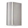 Lindby Applique d'extérieur Idris à 2 lampes, aluminium^ Appliques Murales Extérieures