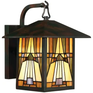 QUOIZEL Applique d’extérieur Inglenook, coloré, H 31,4 cm^ Appliques Murales Extérieures