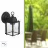 Brilliant Applique d'extérieur Irvin, hauteur 22 cm, noir, métal/verre^ Luminaires De Terrasse