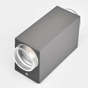 Lindby Applique d'extérieur Jovan à 2 lampes, gris foncé^ Appliques Murales Extérieures