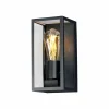 Eco-Light Applique d’extérieur Karo, alu et verre, noire^ Appliques Murales Extérieures