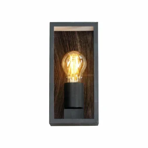 Eco-Light Applique d’extérieur Karo, décor en bois^ Appliques Murales Extérieures