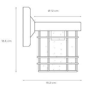 Lucide Applique d'extérieur Keppel en métal et verre^ Appliques Murales Extérieures