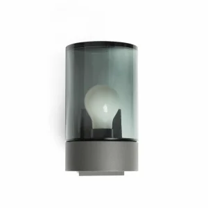 FARO BARCELONA Applique d’extérieur Kila, gris fumée^ Appliques Murales Extérieures