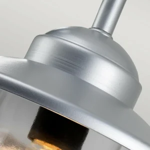 Elstead Applique d'extérieur Klampenborg, argent, lanterne, acier inoxydable^ Luminaires De Terrasse