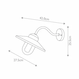 Elstead Applique d'extérieur Klampenborg, vert, lanterne, acier inoxydable^ Luminaires De Terrasse