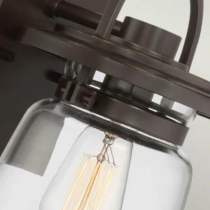 Quintiesse Applique d'extérieur Lasalle, noir/clair, hauteur 29,6cm^ Appliques Murales Extérieures