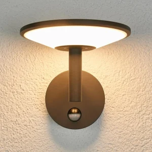 Lucande Applique d'extérieur LED Fenia, 21cm, anthracite, détecteur de mouvement^ Éclairage Extérieur Avec Détecteur