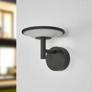 Lucande Applique d'extérieur LED Fenia, anthracite, 21 cm, aluminium^ Appliques Murales Extérieures