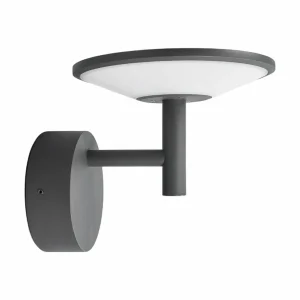 Lucande Applique d'extérieur LED Fenia, anthracite, 21 cm, aluminium^ Appliques Murales Extérieures