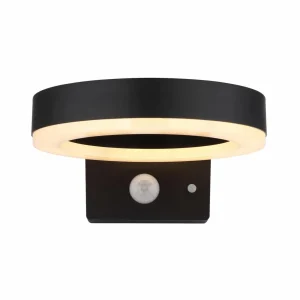 Globo Applique d'extérieur LED solaire 36507 noir, capteur, plastique^ Lampes Solaires Avec Détecteur