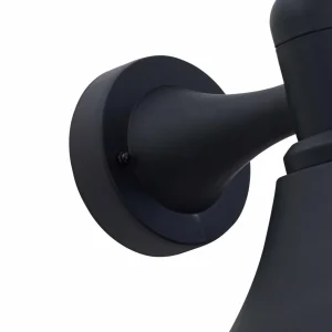 Lindby Applique d'extérieur Keicy, noir, plastique, IP44^ Appliques Murales Extérieures