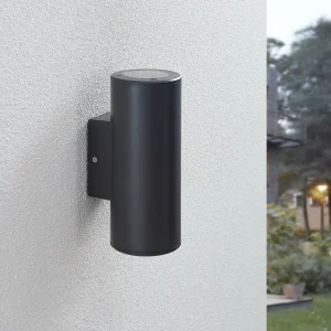 Lindby Applique d'extérieur Nati, 22 cm, anthracite, IP54, ronde^ Appliques Murales Extérieures