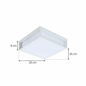 Lindby Applique d'extérieur Sivana, blanc, aluminium, 26 cm x 26 cm^ Luminaires De Terrasse
