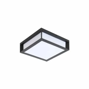 Lindby Applique d'extérieur Sivana, noir, aluminium, 26 cm x 26 cm^ Luminaires De Terrasse