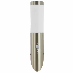 Lindby Applique d'extérieur Statius, gris, acier inoxydable, 40 cm^ Appliques Murales Extérieures