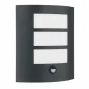Lindby Applique d'extérieur Vimal, capteur, E27, 26 cm, aluminium^ Appliques D'Extérieur Avec Détecteur