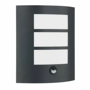 Lindby Applique d'extérieur Vimal, capteur, E27, 26 cm, aluminium^ Appliques D'Extérieur Avec Détecteur