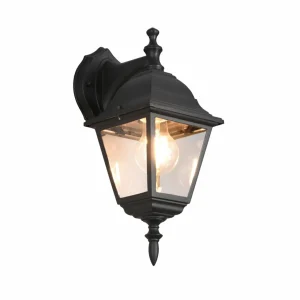 Trio Lighting Applique d'extérieur Livenza, douille en bas, noir, aluminium^ Luminaires De Terrasse