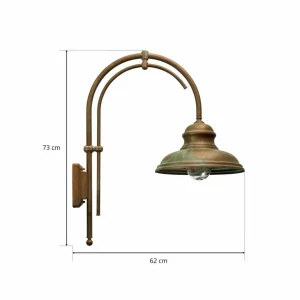 Moretti Luce Applique d'extérieur Luca avec double bras^ Appliques Murales Extérieures