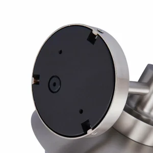 Lucande Applique d'extérieur Thais, gris, acier inoxydable, Ø 25 cm^ Luminaires De Terrasse