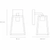 Lucide Applique d'extérieur Matslot, hauteur 30,5 cm^ Appliques Murales Extérieures