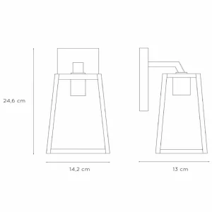 Lucide Applique d'extérieur Matslot, hauteur 24,6 cm^ Appliques Murales Extérieures