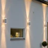 Konstsmide Applique d'extérieur Modena à 2 lampes blanche^ Appliques Murales Extérieures