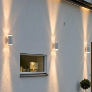 Konstsmide Applique d'extérieur Modena à 2 lampes blanche^ Appliques Murales Extérieures