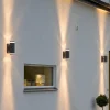Konstsmide Applique d'extérieur Modena à 2 lampes noire^ Appliques Murales Extérieures