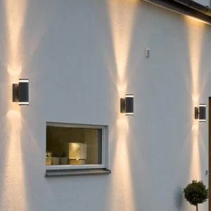 Konstsmide Applique d'extérieur Modena à 2 lampes noire^ Appliques Murales Extérieures