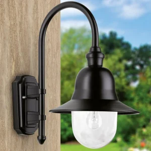 LCD Applique d'extérieur Nios en noir^ Appliques Murales Extérieures