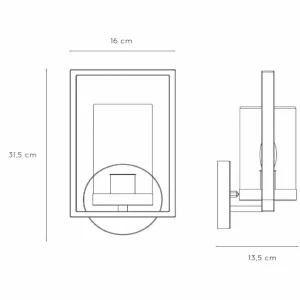 Lucide Applique d'extérieur Nispen avec cadre métallique^ Appliques Murales Extérieures