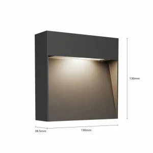 Lucande Applique d'extérieur Noreia rectangulaire^ Appliques Murales Extérieures
