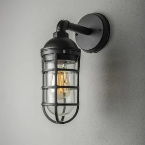 Konstsmide Applique d'extérieur Olbia, noir, aluminium, hauteur 33 cm^ Appliques Murales Extérieures