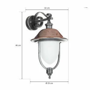 LCD Applique d'extérieur Peggy, suspendue, cuivre^ Appliques Murales Extérieures