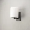 Konstsmide Applique d'extérieur Portici, largeur 14 cm, noir/opale, acier^ Appliques Murales Extérieures