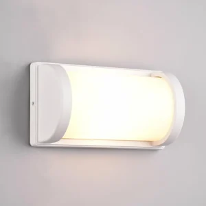 Reality Leuchten Applique d’extérieur Puelo alu moulé, blanche^ Appliques Murales Extérieures