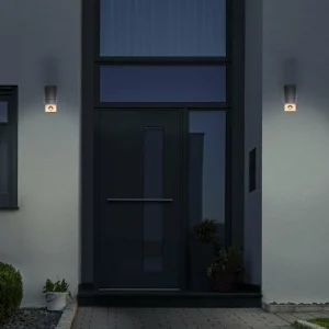 Näve Applique d’extérieur Rombe avec capteur, 1 lampe^ Appliques D'Extérieur Avec Détecteur