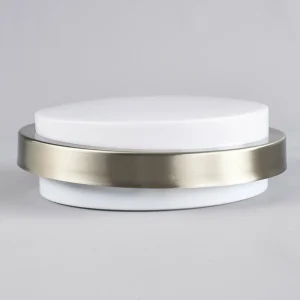 Lindby Applique d'extérieur ronde Fero, acier inoxydable^ Appliques Murales Extérieures