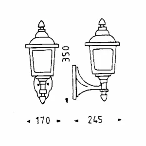Albert Leuchten Applique d'extérieur RUSTIQUE 716 marron^ Appliques Murales Extérieures