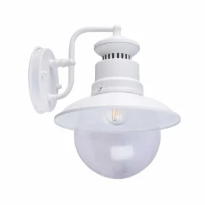 Globo Applique d'extérieur Sella en acier blanc mat^ Appliques Murales Extérieures